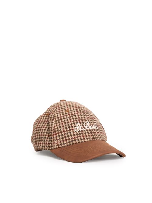 Cappello da baseball in misto lana pied de poule Mc2 Saint Barth | BASB001100185l